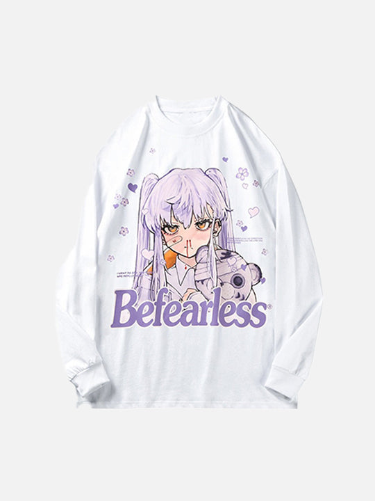 T-shirt à manches longues « Sois intrépide, fille »