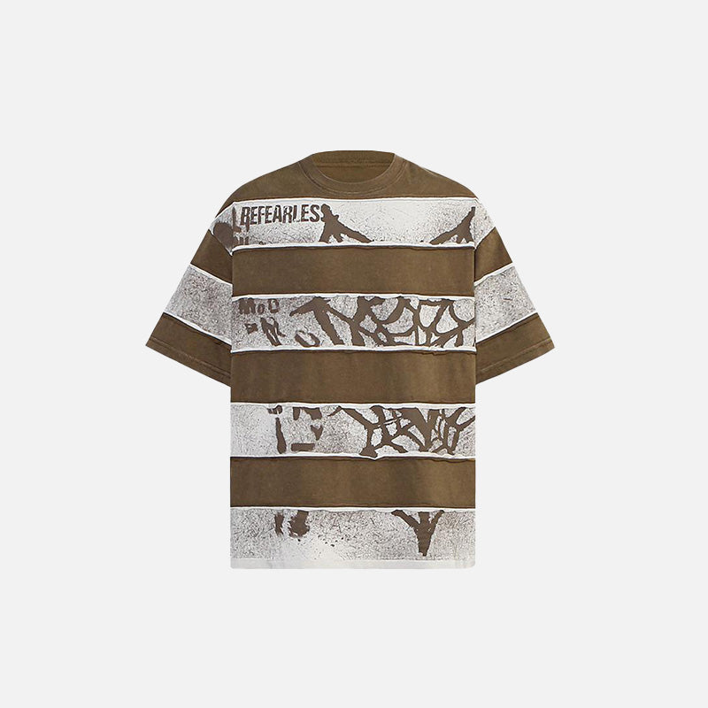 Spinnennetz-Schattenstreifen-T-Shirt