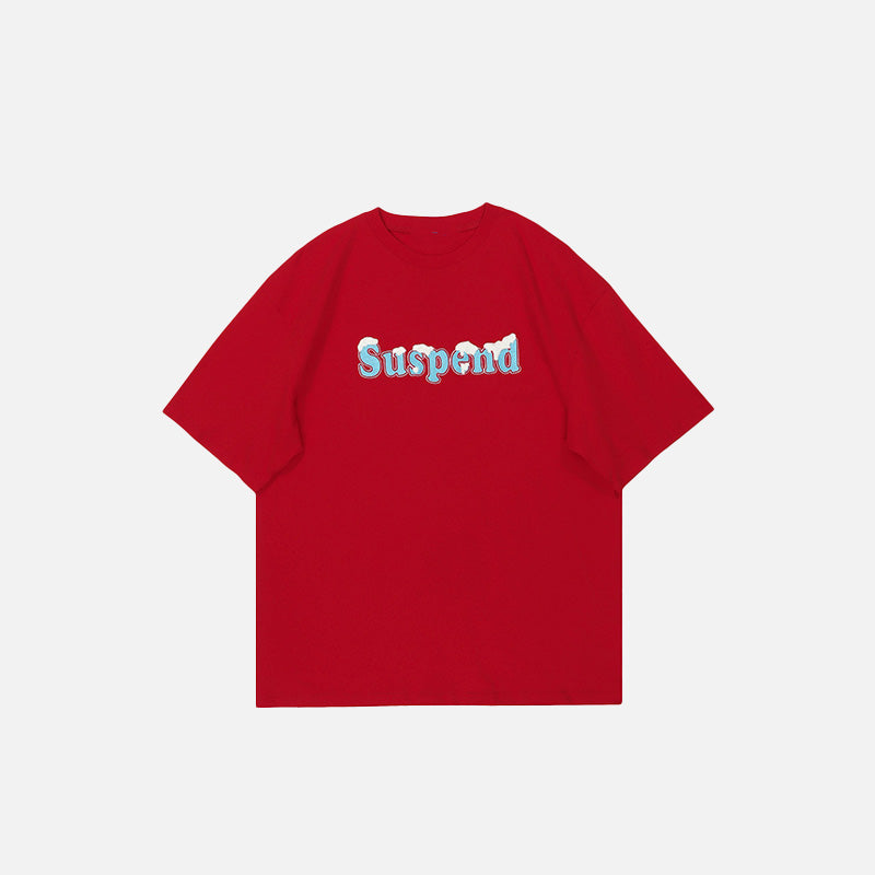 T-shirt imprimé à froid « Suspendre »