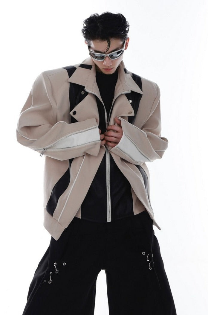 Lederjacke mit mehreren Lagen