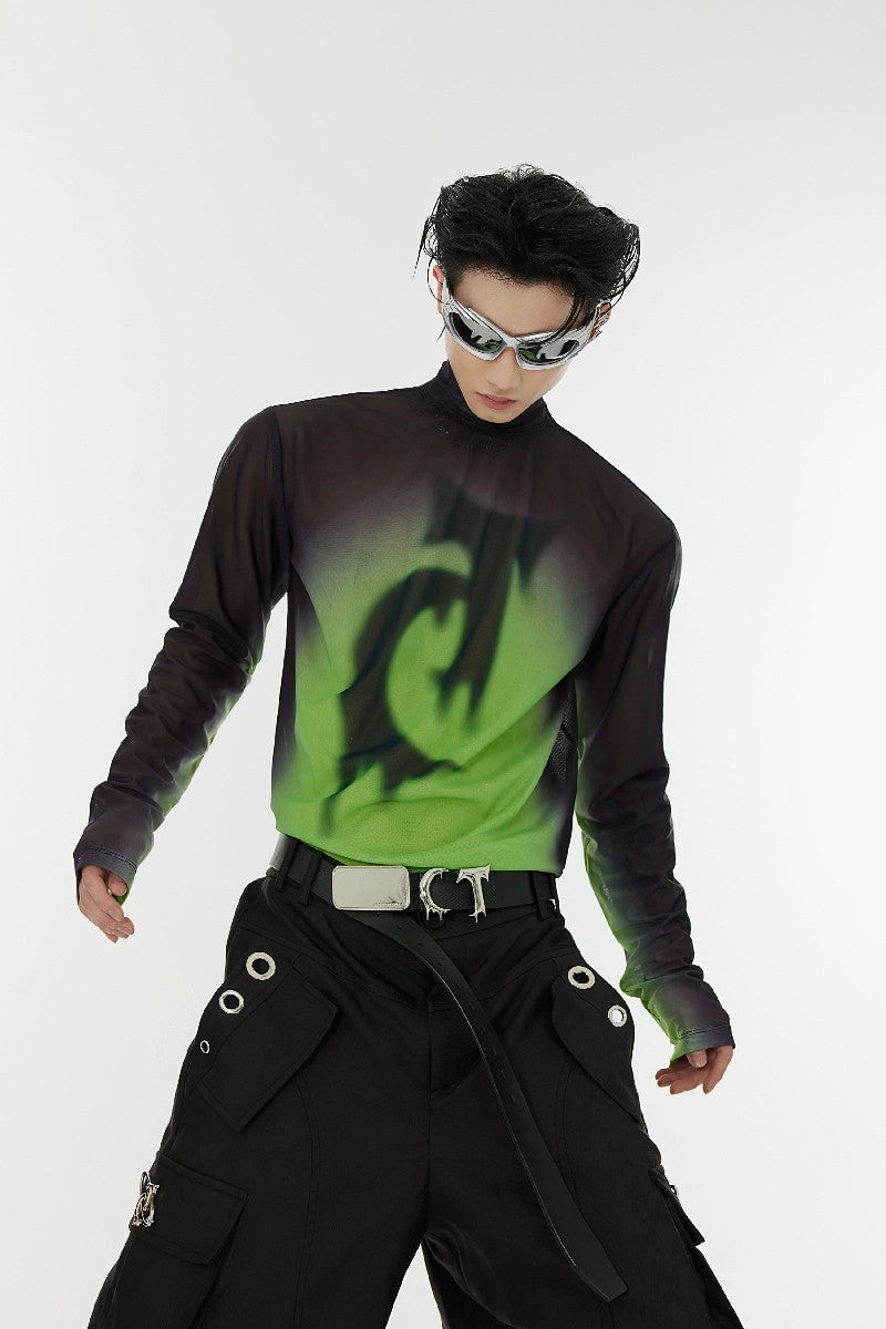 Langarmshirt mit Spray-Logo