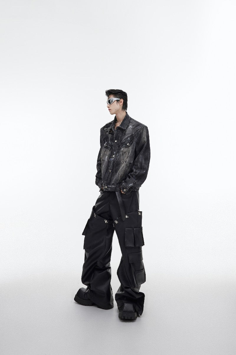 Jeansjacke im Used-Look