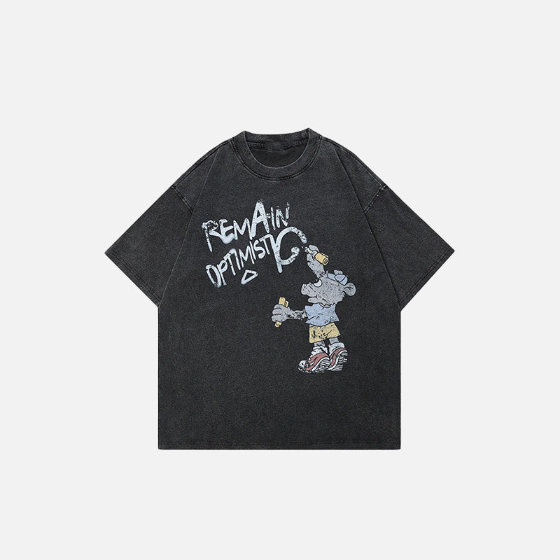 T-shirt graffiti optimiste