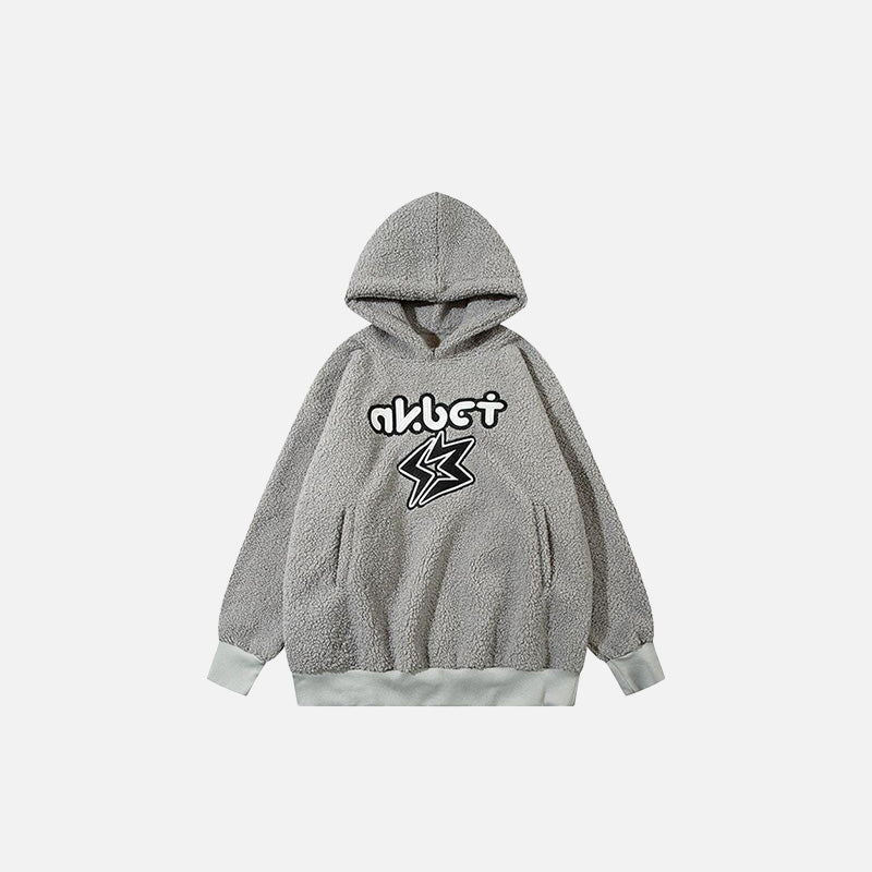 Flauschiger Fleece-Baggy-Hoodie