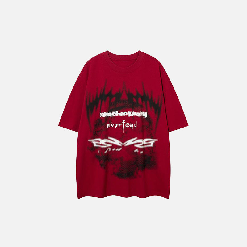 T-Shirt mit verschwommenem Geistermuster