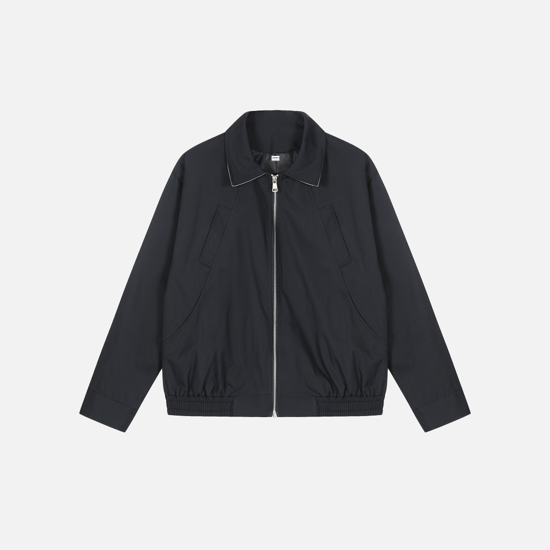 Vielseitige, stylische, minimalistische schwarze Straßenjacke