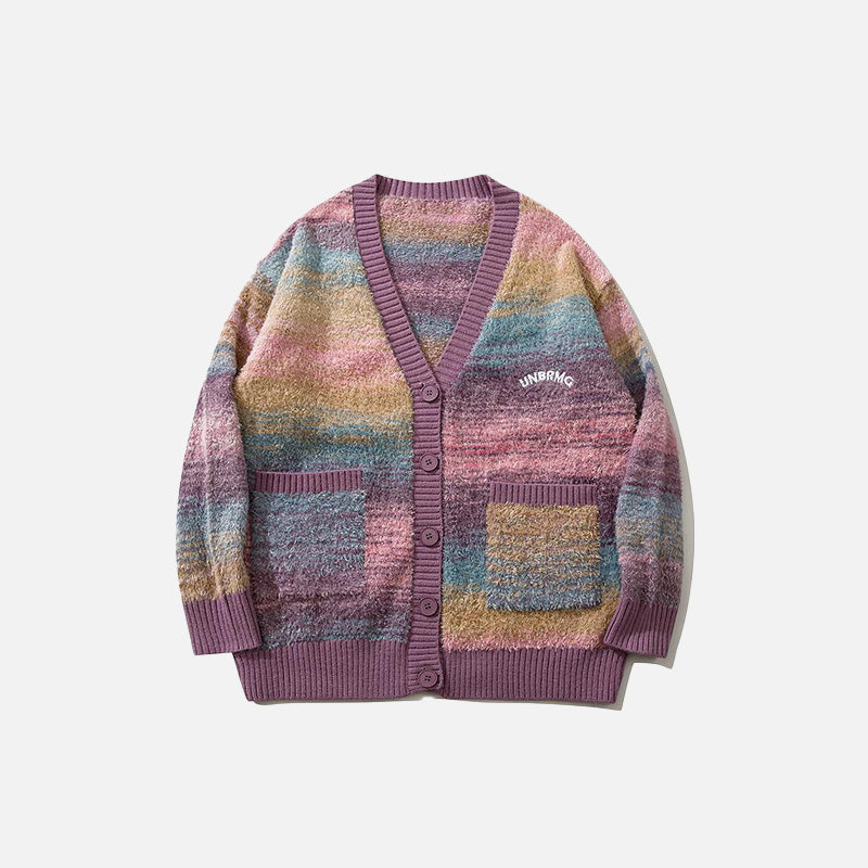Lockere Strickjacke mit langen Ärmeln