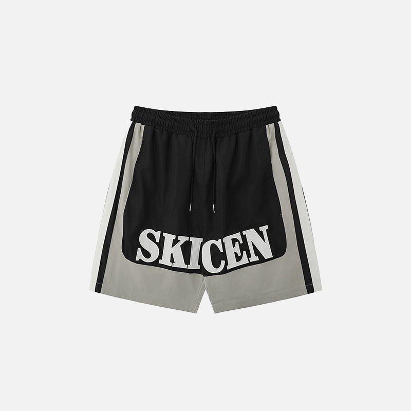 Sportshorts mit Kordelzug in Kontrastfarbe