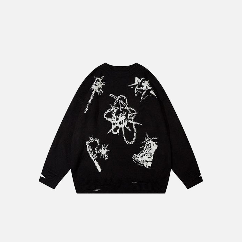 Pullover mit lockerem Kettenmuster