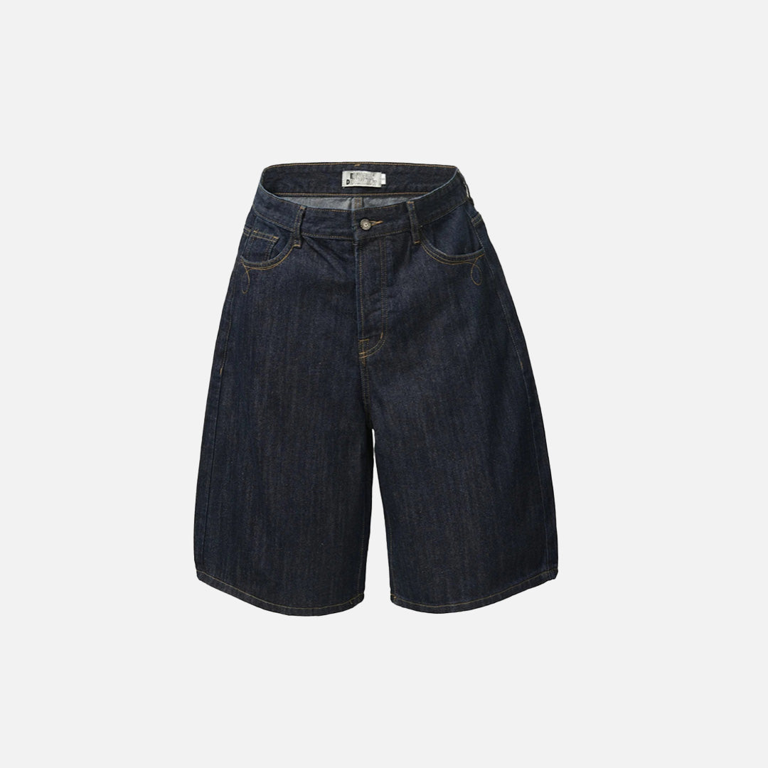 Short en jean décontracté et ample