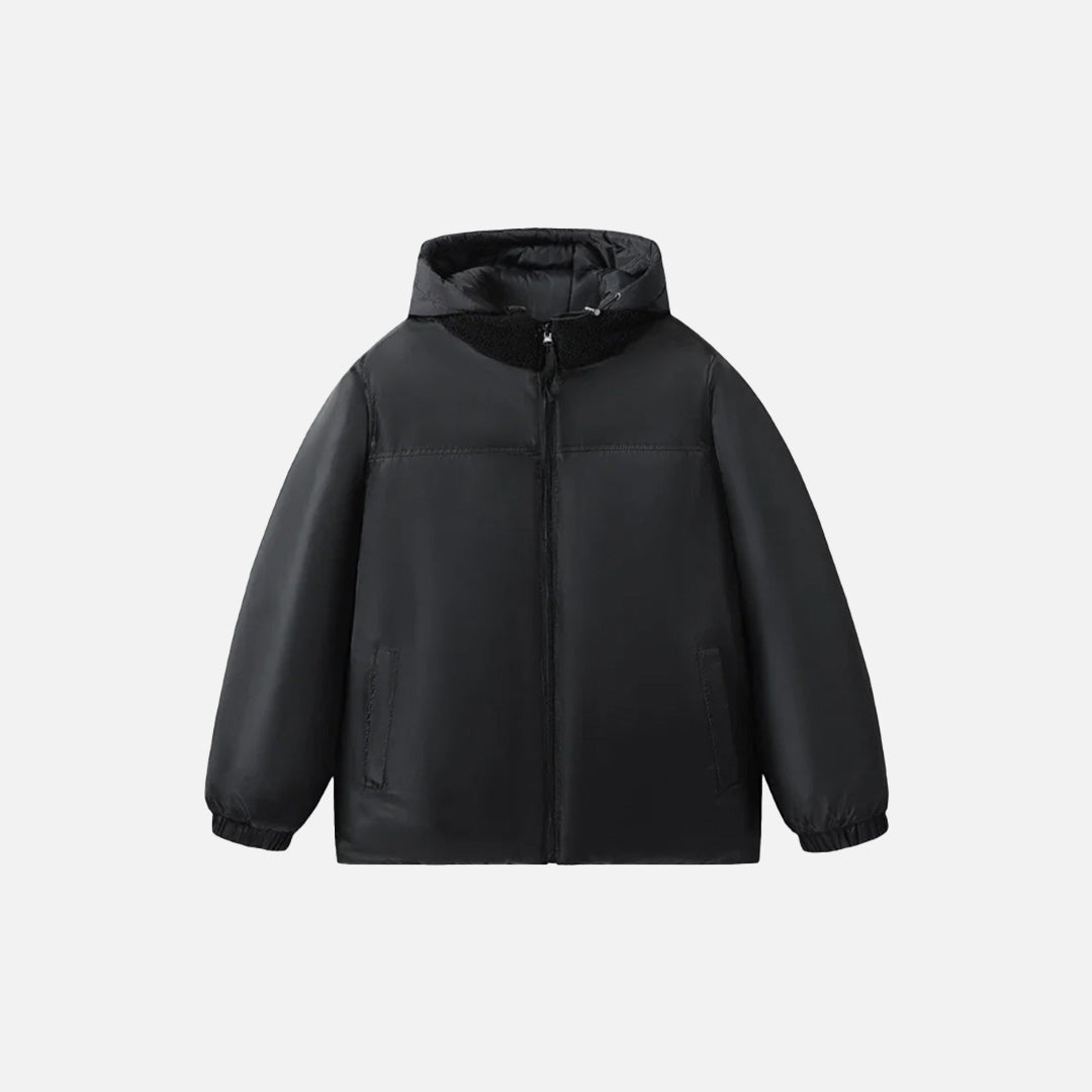 Warme Steppjacke mit Kapuze