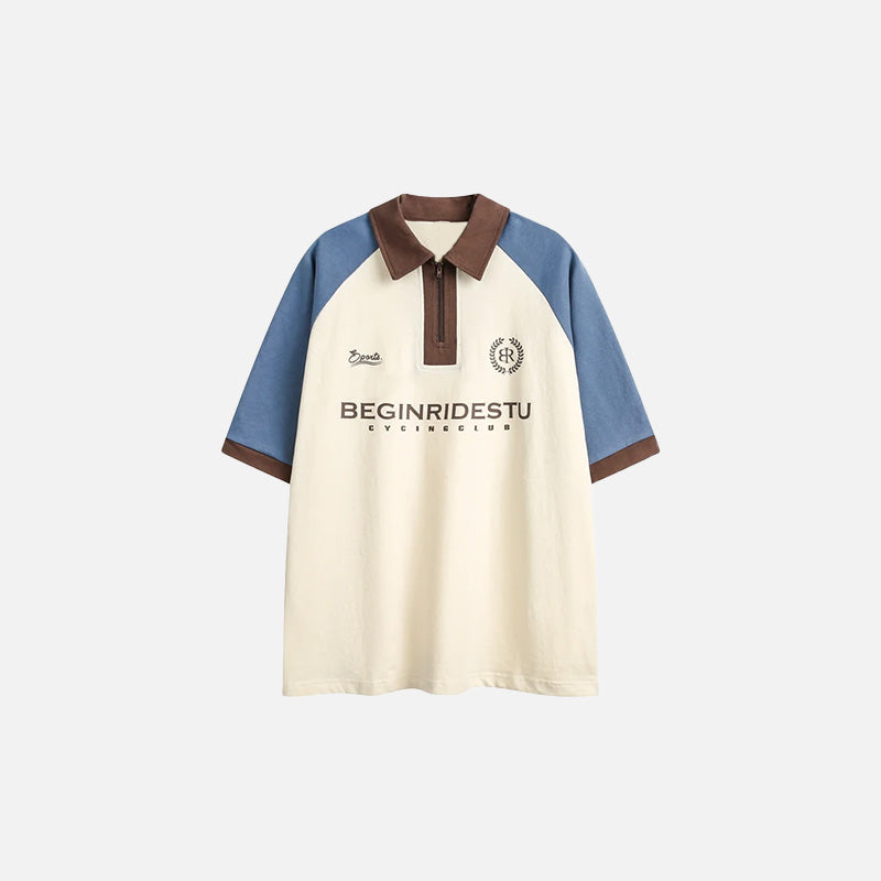 Color Block Racing Polo T-Shirt