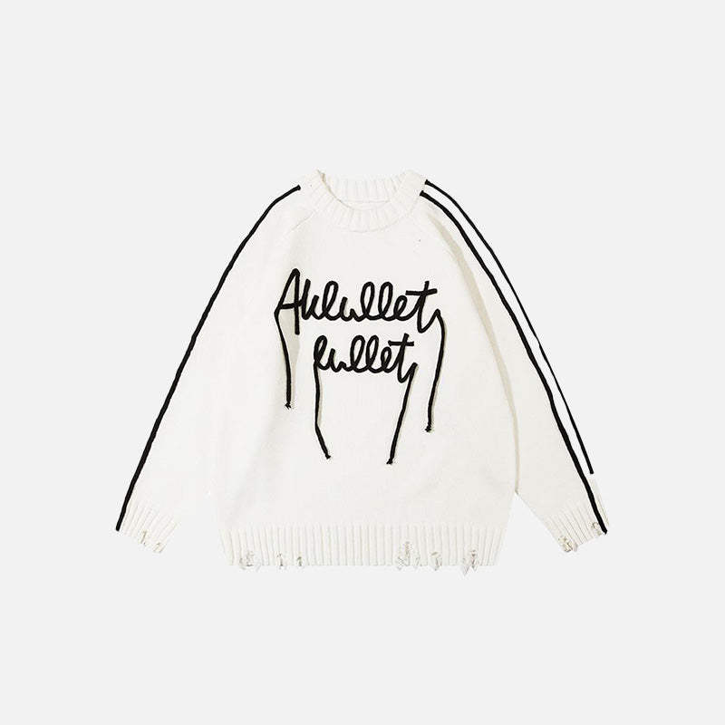 Pullover mit Buchstabenmuster