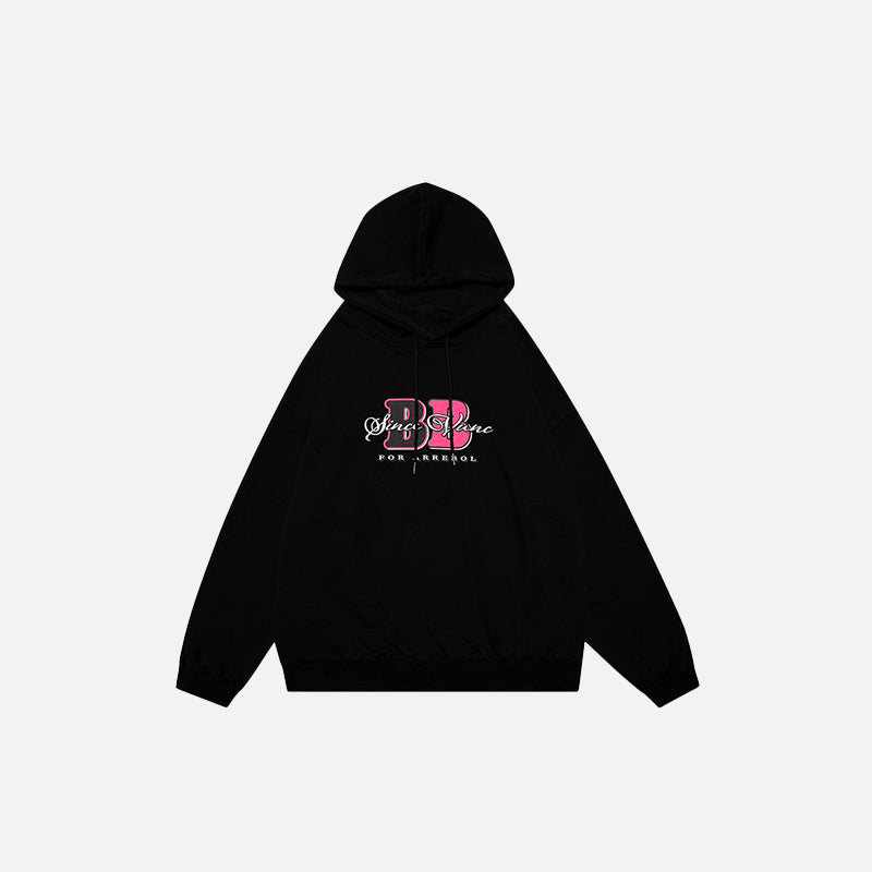 Hoodie mit Rücken-zu-Rücken-Buchstabenprint
