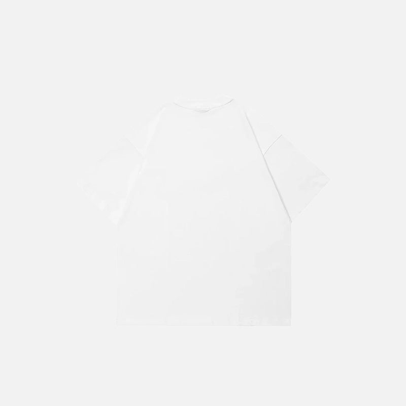 T-Shirt mit verzerrtem Porträt-Grafik