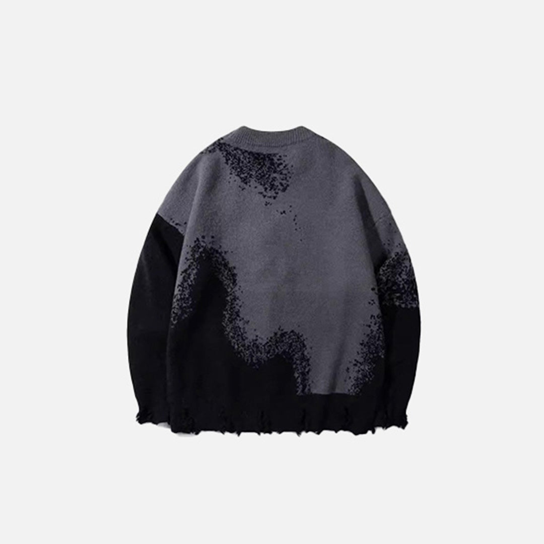 Futuristischer Used-Look-Pullover
