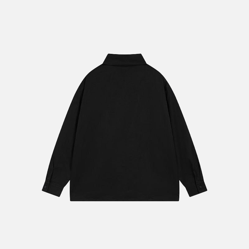 Chemise ample à chaînes noires