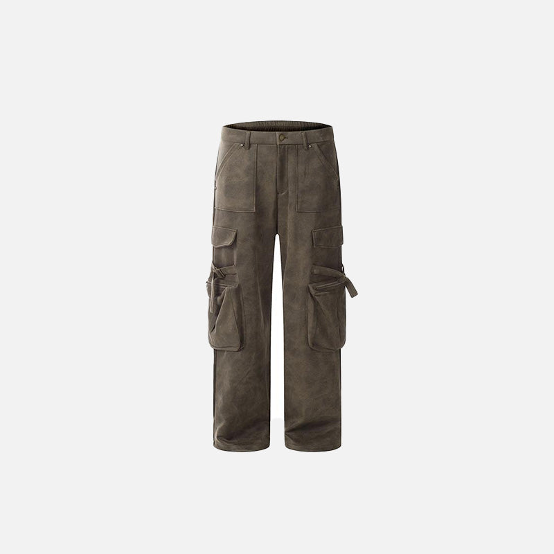 Gewaschene Cargohosen mit geradem Bein