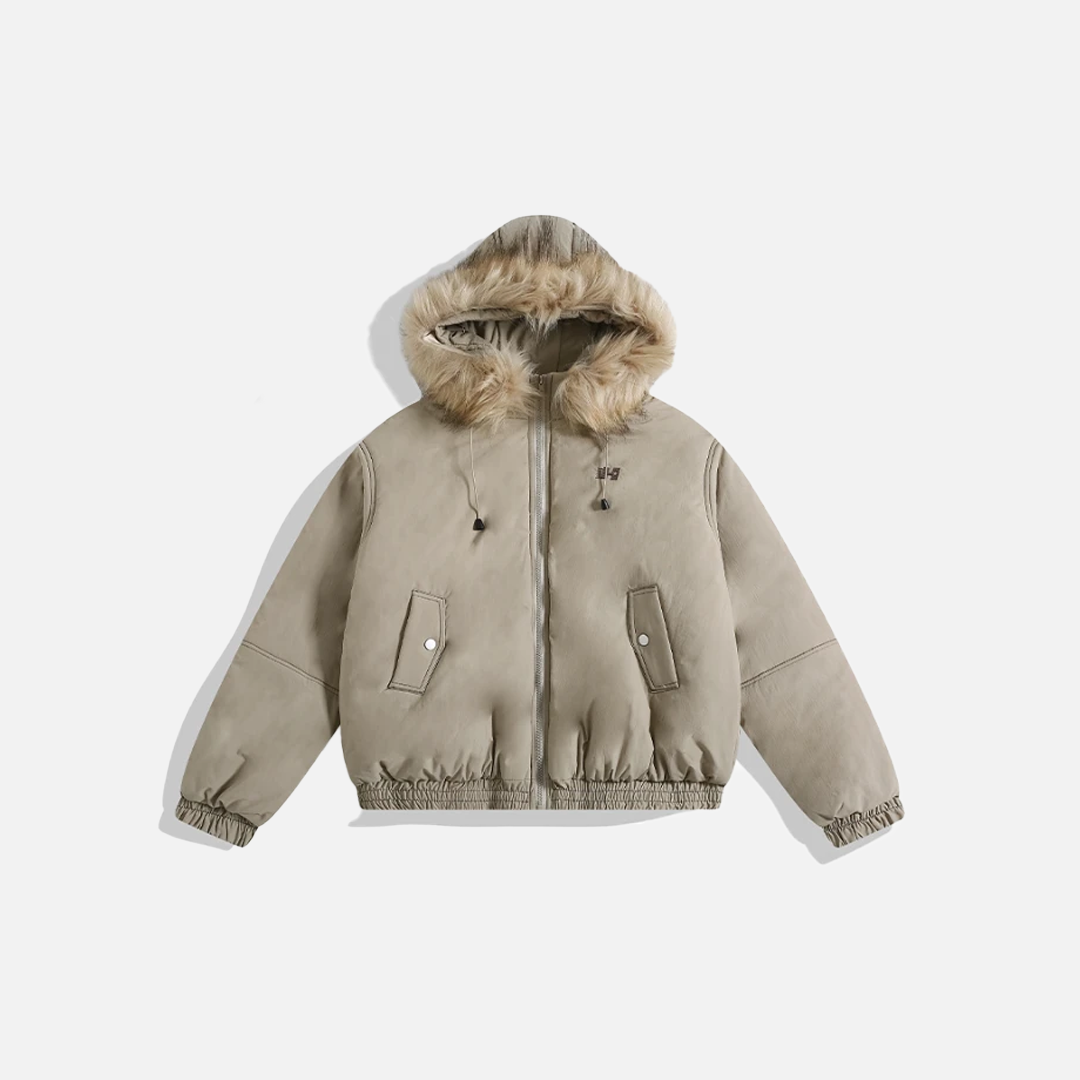 Y2K Vielseitige, dick wattierte Parka-Kapuzenjacke