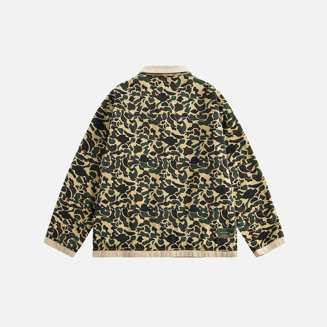 Vielseitige Herbst-Tarnjacke mit Reißverschluss