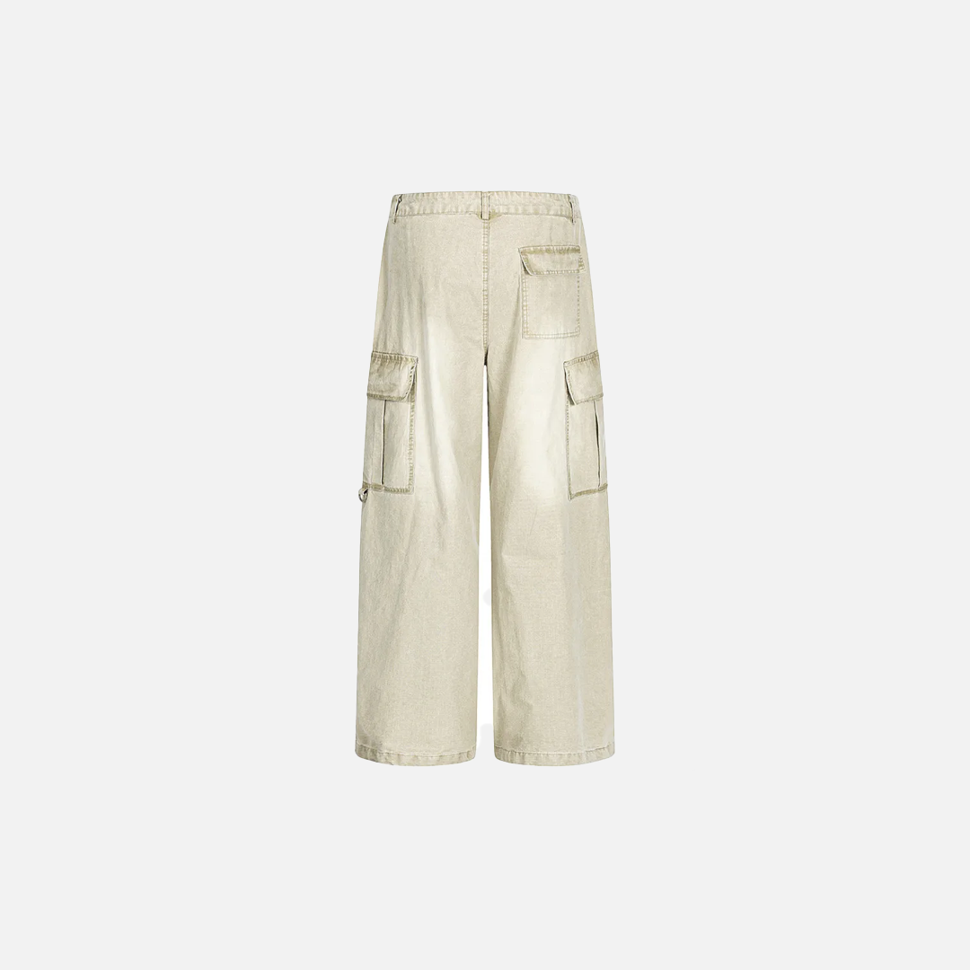 Streetwear Retro Distressed High Street Cargo Pants