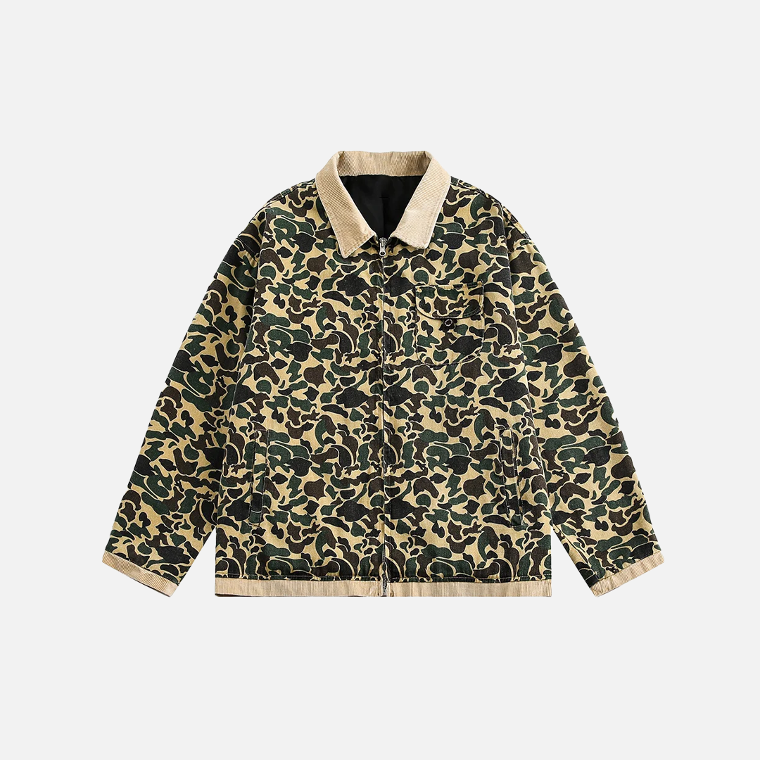 Vielseitige Herbst-Tarnjacke mit Reißverschluss