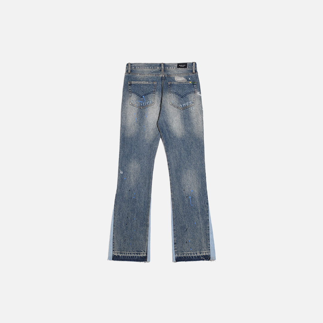 Zerrissene Jeans mit Tintenfleck-Effekt