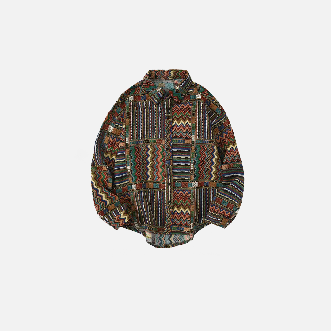 Langarmshirt mit Farbblock-Geometrie