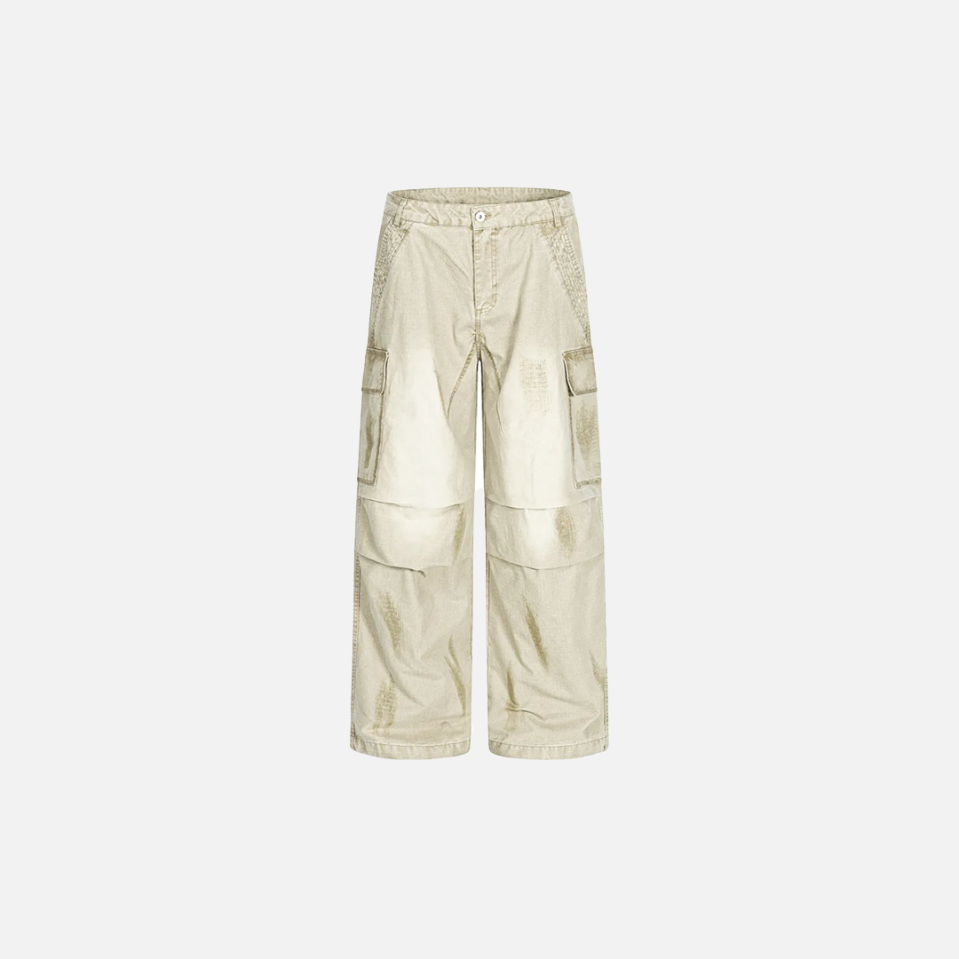 Streetwear Retro Distressed High Street Cargo Pants