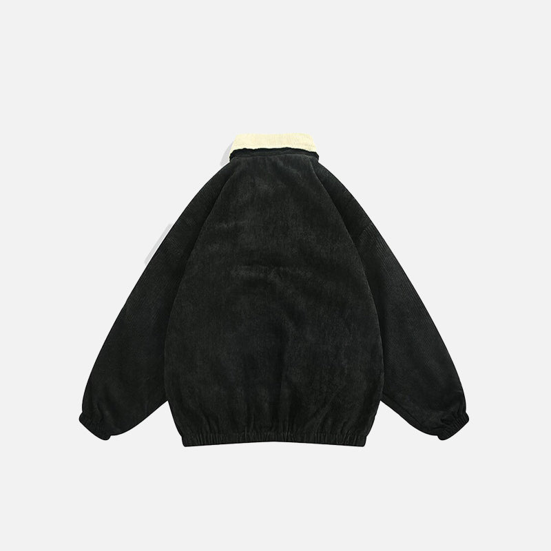Cordjacke im Oversize-Stil