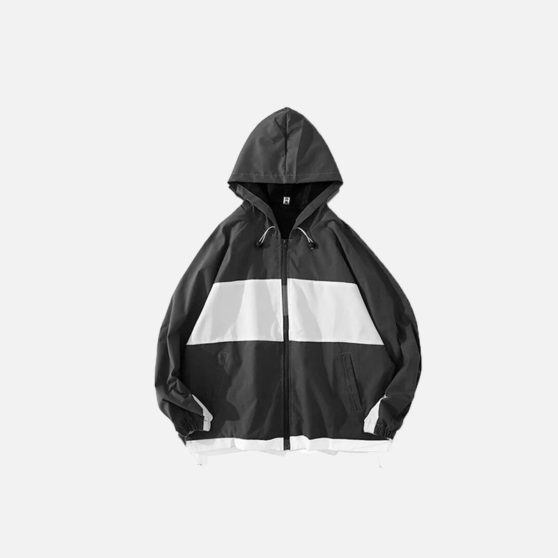 Windbreaker-Jacke mit Kapuze für den Frühling