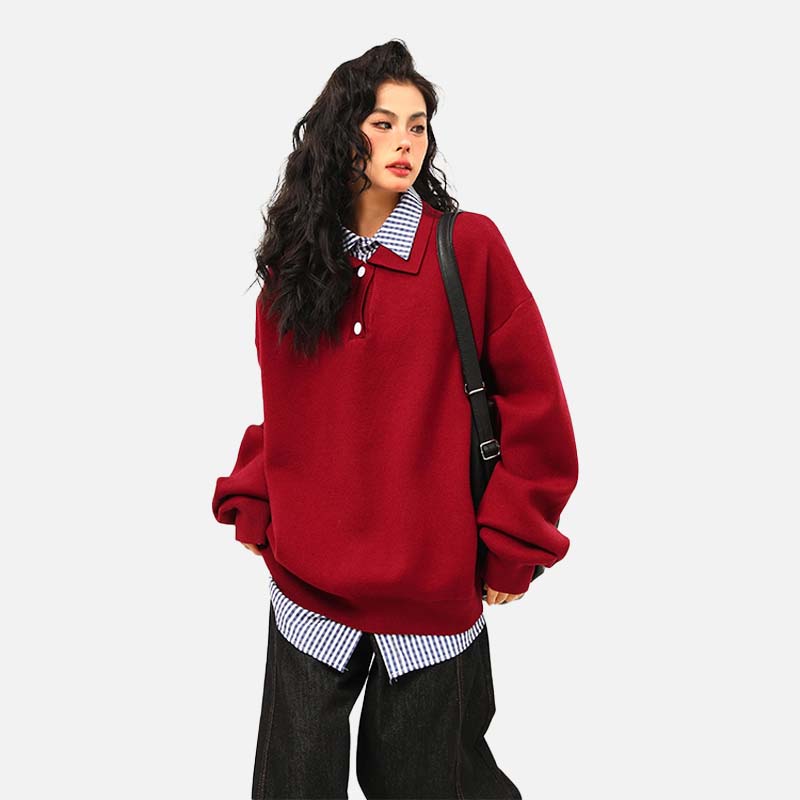 Pull-over rétro américain haut de gamme