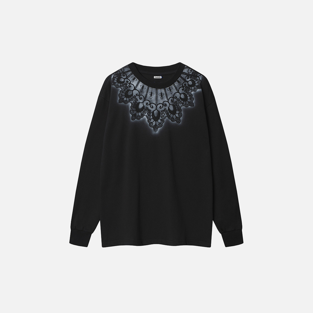 Sweatshirt mit Ethno-Print, lockerer Passform und langen Ärmeln
