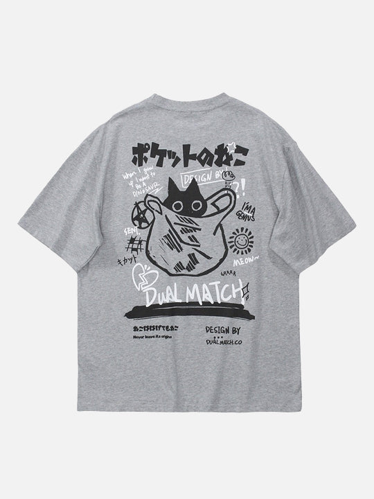 Kanji Cat Oversized T-shirt