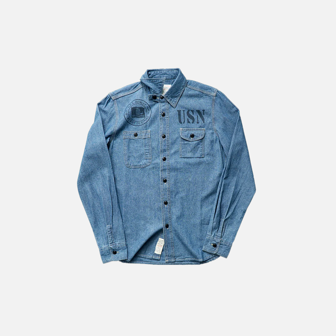 Isoliertes Streetwear Monroe Denim Langarmhemd