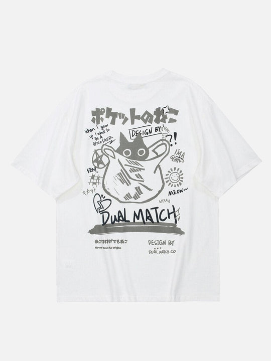 Kanji Cat Oversized T-shirt