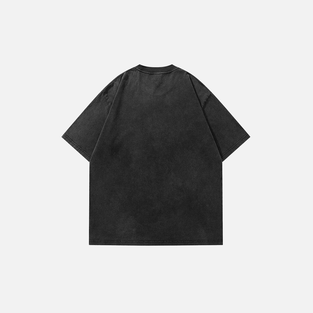 T-shirt oversize streetwear à motif d'ange délavé