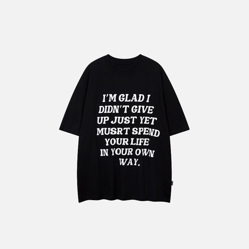 T-Shirt mit Motivationsbrief-Aufdruck