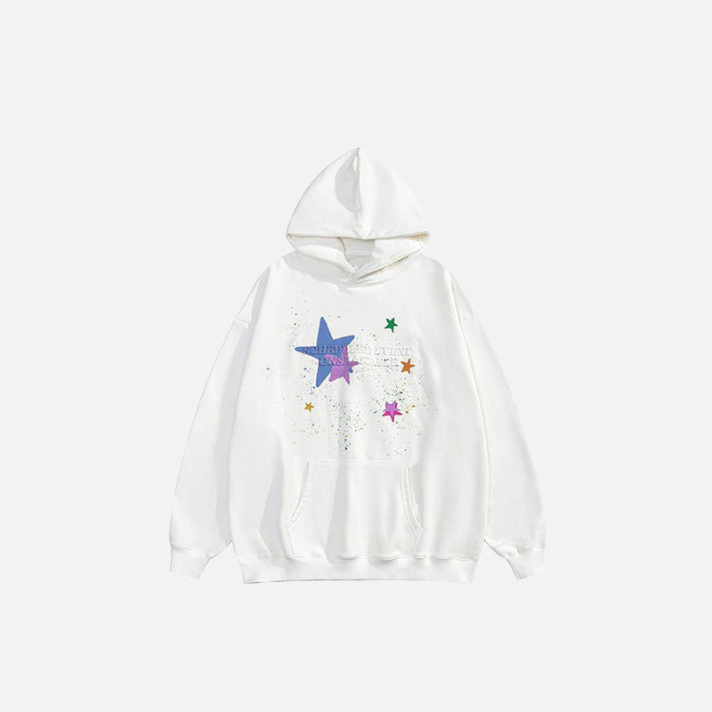 Oversize-Hoodie mit Vintage-Sternenmotiv