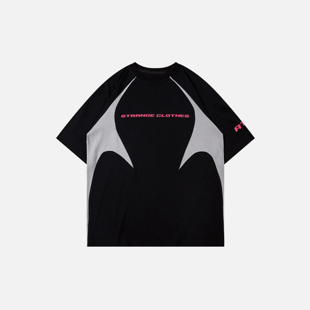 T-shirt raglan à motif abstrait