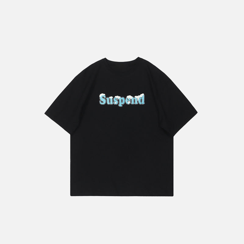 T-shirt imprimé à froid « Suspendre »