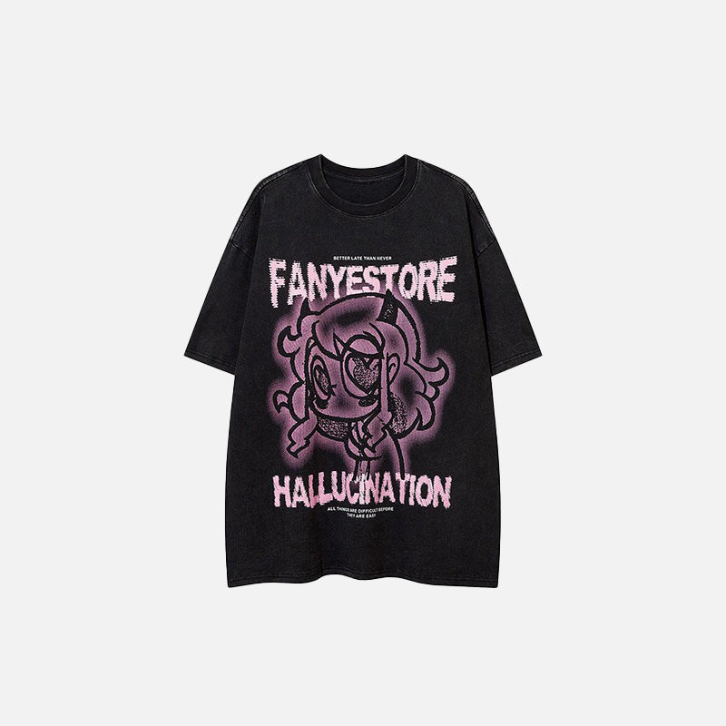 Halluzination Anime Mädchen T-Shirt