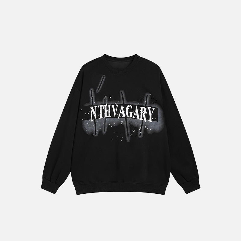 Locker geschnittenes Sweatshirt mit Buchstabenprint