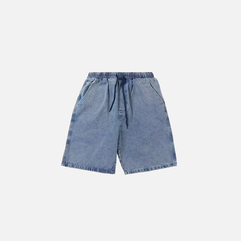 Baggy-Jeans-Shorts mit Kordelzug