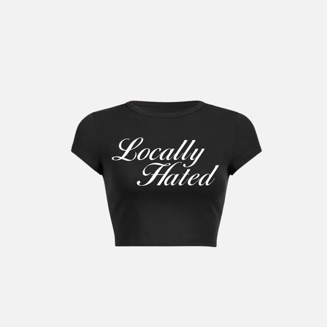 Crop-Top mit Aufdruck „Local Hate Letter Print“