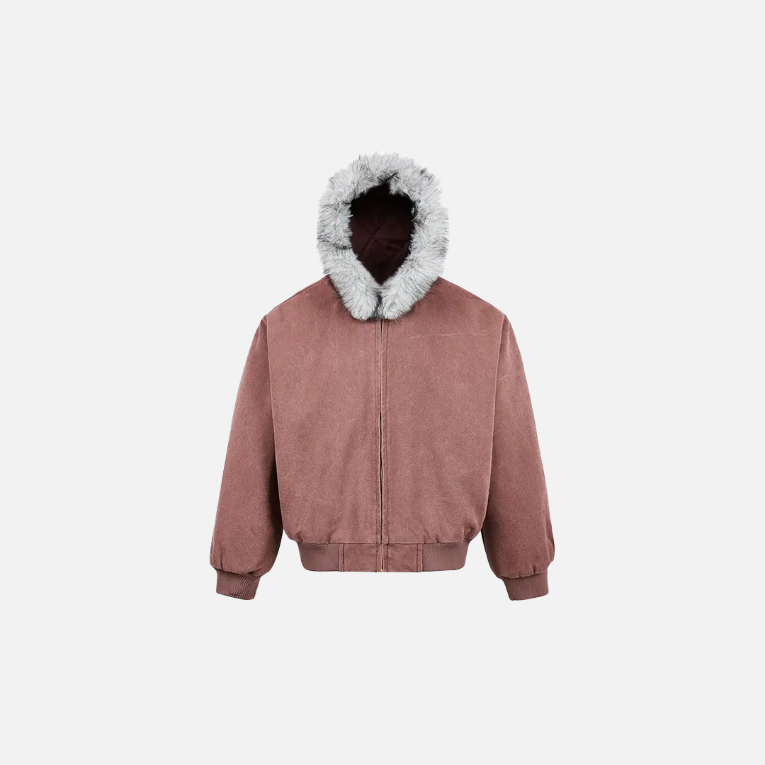 Hip-Hop-Retro-Kapuzenparka-Jacke mit Steppung