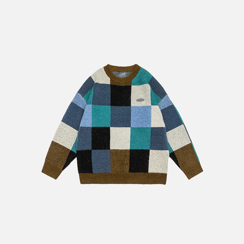Gemütlicher Patchwork-Pullover