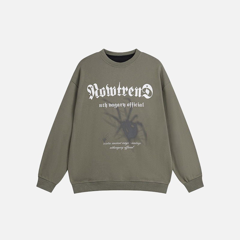 Sweatshirt mit Spinnenmotiv