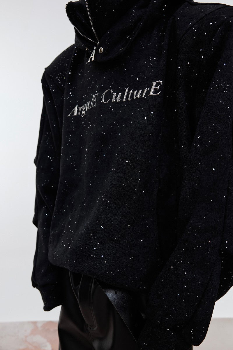Glitzer-Logo-Hoodie