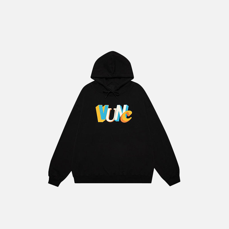 Sweat à capuche imprimé avec lettre vocale